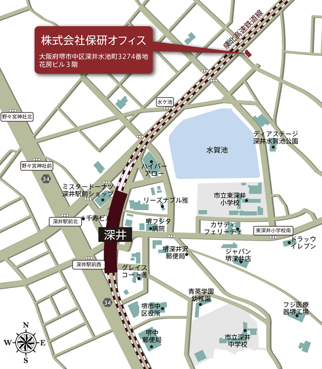 本社の地図
